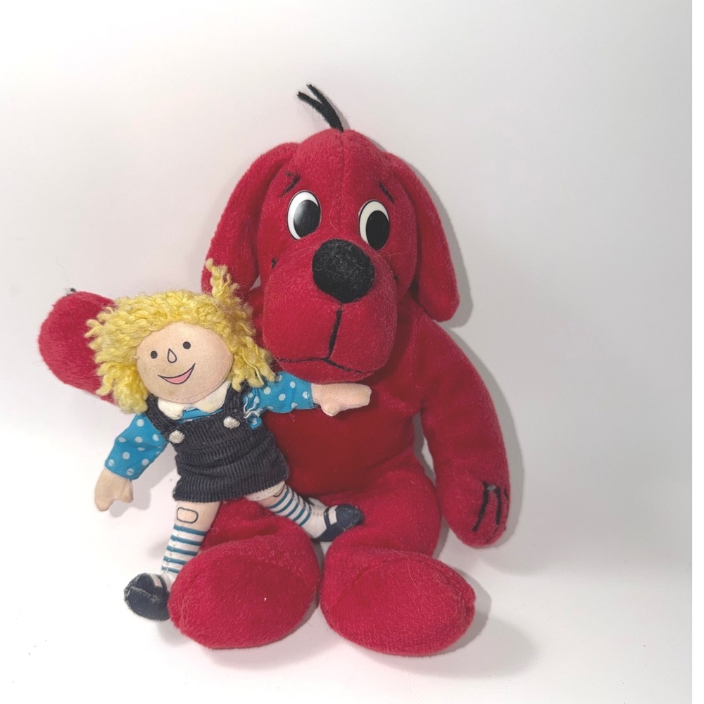 Scholastic Clifford the Big Red Dog Plush with Emily Elizabeth Doll 9 Inch Toy